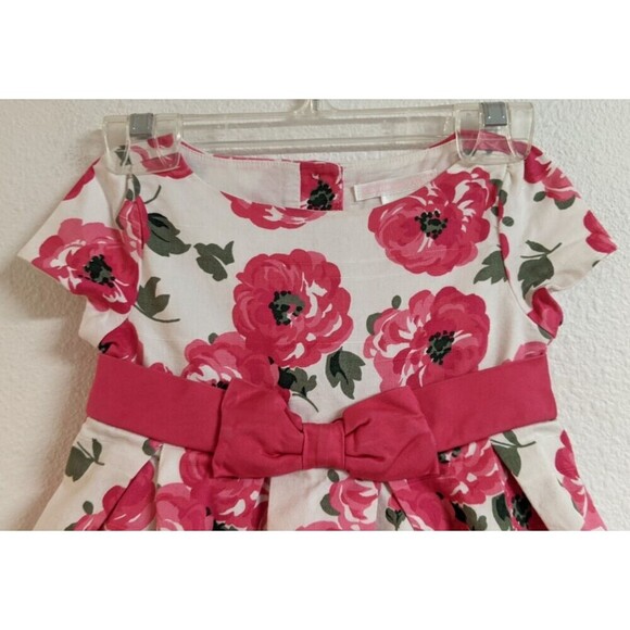 JANIE & JACK Special Occasion Floral Print Bow Party Dress w/Crenoline 18-24 mo - Picture 2 of 10